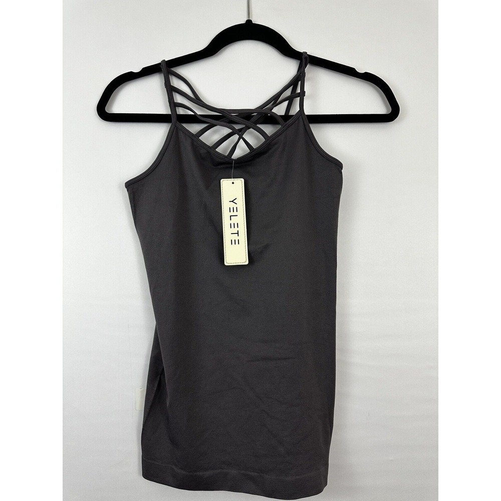 NEW Yelete‎ Women's Solid One Size Triple Criss Cross Seamless Camisole Tank Top